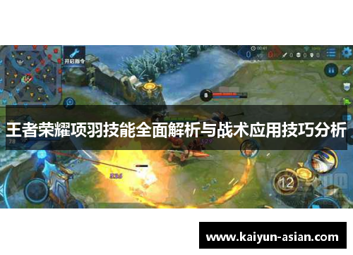 王者荣耀项羽技能全面解析与战术应用技巧分析